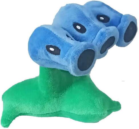 JHESAO 7" Pea Plants and Zombies vs Peashooter Plush Toys Threepeater PVZ Plush 1 2 Stuffed Soft Doll Three-Heads Ice Pea Toy New in Saudi Arabia