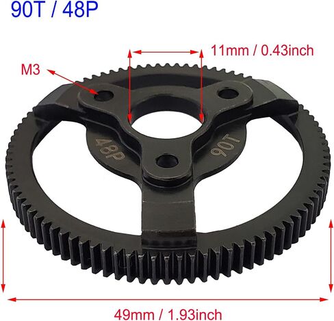 AMOGOT معدن الصلب 48P 83T حفز والعتاد ل RC 1/10 2WD مائل التدافع Rustler 2WD Bandit VXL XL-5 F-150 SVT ترقية أجزاء 83T in Saudi Arabia