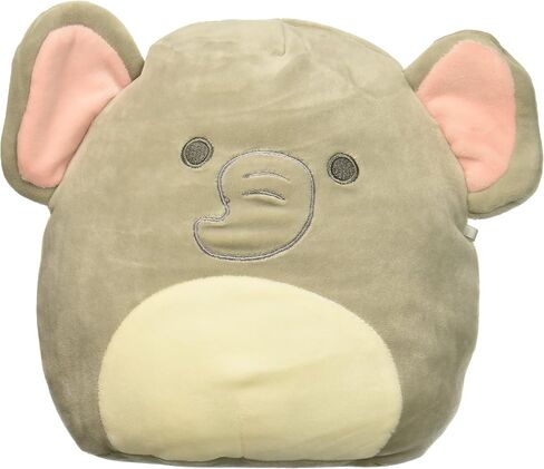 SQUISHMALLOW 8-inch Emma the Baby Elephant with Rattle Children's Plush Toy Pillow, Gray, 8-inch in Saudi Arabia