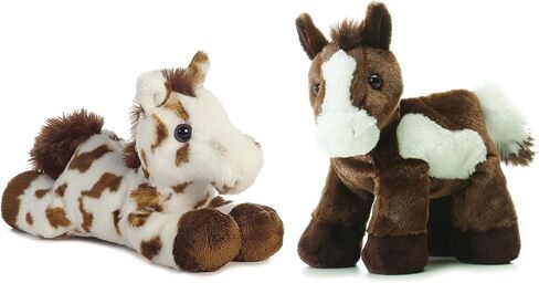 Aurora World Mini Flopsie Plush Horses 8 Paint & Gypsy, 8 In in Saudi Arabia
