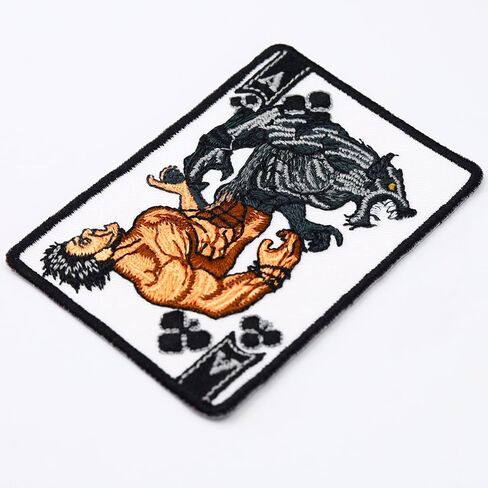 Werewolf Patch Ace Card Premium Werewolf Badge | Embroidered Card Game Fighter Iron-on/sew on | Upgrade Clothing Designer Patches for Jeans, Jackets, Backpacks, Hats, Shirts - 2.36X3.14 in in Saudi Arabia