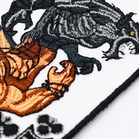 Werewolf Patch Ace Card Premium Werewolf Badge | Embroidered Card Game Fighter Iron-on/sew on | Upgrade Clothing Designer Patches for Jeans, Jackets, Backpacks, Hats, Shirts - 2.36X3.14 in in Saudi Arabia