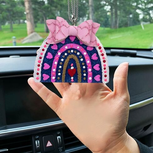 Rainbow Heart Car Freshie Mold, Rifanda Car Freshie Silicone Mold for Aroma Beads, Car Freshies Supplies, Soap Candle Wax Clay Plaster Mold for DIY Epoxy Resin Craft, Valentine’s Day, Home Decoration in Kuwait