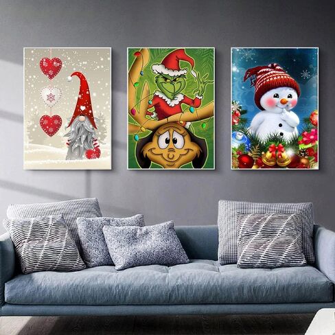 6 عبوات من مجموعات الرسم الماسي للبالغين - مجموعات رسم ماسي 5D للبالغين والاطفال والمبتدئين، لوحات حفر كاملة ذاتية الصنع مع الماس والاحجار الكريمة للبالغين، ديكور حائط المنزل 11.8 × 15.7 انش in Kuwait