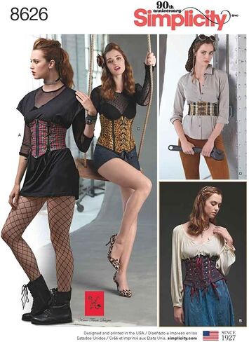 Simplicity Women's Corset Belt with Waist Cincher Cosplay Costume Accessory Sewing Patterns by Karen Fleisch, Sizes 14-22 in Kuwait