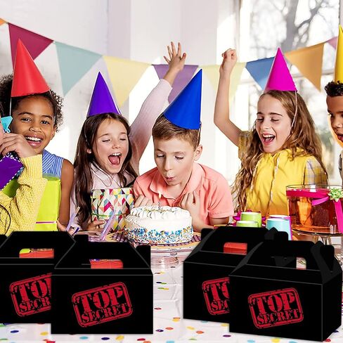 16 قطعة من صناديق هدايا الحفلات من توب سيكريت مع مقبض لغرف الهروب وهدايا الحفلات والطوابع السرية وأنشطة الفريق، صناديق هدايا عيد ميلاد سري للغاية ولوازم تزيين حفلات التجسس in Kuwait