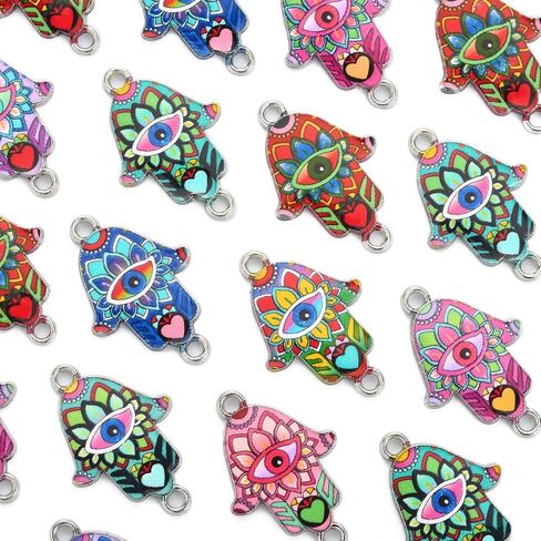 DanLingJewelry 30Pcs Random Color Travel Charms Ship Wheel Anchor Charms Enamel Anchor Charms for Jewelry Making Crafts in Saudi Arabia