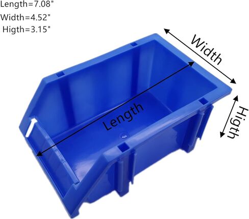 منظم قطع أدوات 4 قطع من شركة دويتكس، رف من قطع أجزاء صلبة للفم المائل، صناديق تخزين متعددة الاستخدامات، منظم الخرز، تخزين الحرف اليدوية، أزرق in Kuwait