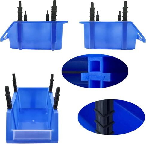 منظم قطع أدوات 4 قطع من شركة دويتكس، رف من قطع أجزاء صلبة للفم المائل، صناديق تخزين متعددة الاستخدامات، منظم الخرز، تخزين الحرف اليدوية، أزرق in Kuwait