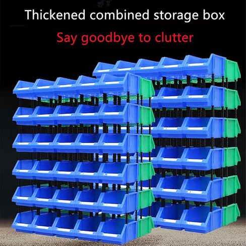 منظم قطع أدوات 4 قطع من شركة دويتكس، رف من قطع أجزاء صلبة للفم المائل، صناديق تخزين متعددة الاستخدامات، منظم الخرز، تخزين الحرف اليدوية، أزرق in Kuwait