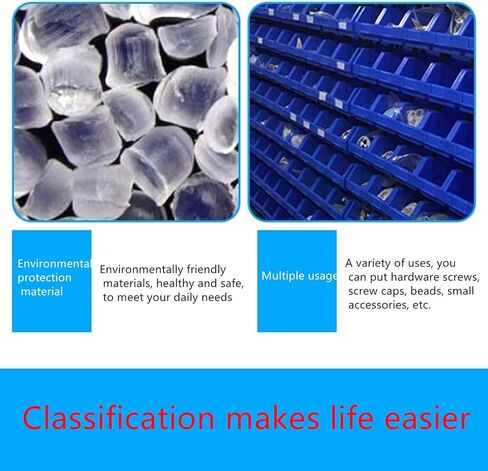 منظم قطع أدوات 4 قطع من شركة دويتكس، رف من قطع أجزاء صلبة للفم المائل، صناديق تخزين متعددة الاستخدامات، منظم الخرز، تخزين الحرف اليدوية، أزرق in Kuwait