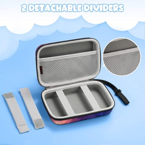 CaseBot Cards Case Compatible with PM TCG Cards, Hard Shell Shockproof Game Card Storage Holder Fits Up to 320 Cards with 2 Removable Dividers and Hand Strap, Galaxy in Kuwait