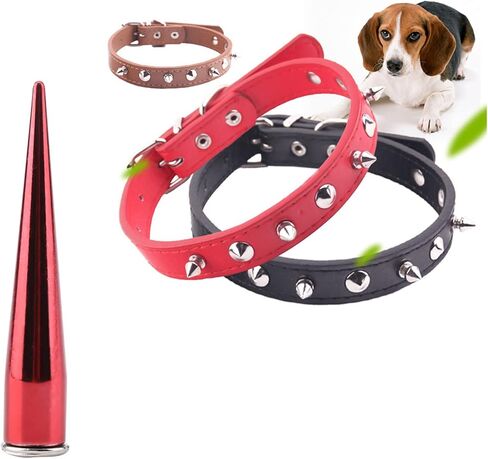 10Pcs 7×40mm/ 0.3 * 1.6in Metal Spike Rivets and Studs Screw Cool Punk Cone Spikes for DIY Leather Jacket Pet Craft Clothing (Red) in Saudi Arabia