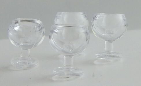 Melody Jane Dolls Houses House Miniature 1:24 Scale Dining Room Accessory 4 Wine Glasses in Saudi Arabia