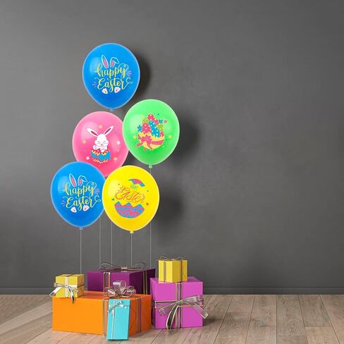 Easter Balloons Easter Decoration 12 Inch Easter Latex Balloons for Easter Themed Latex Balloons Party Balloons For Party Supplies Arch Decorations Party Sets-12 PCS in Kuwait