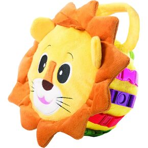 Buckle Toys - Bingo Cube - Toddler Plush Preschool Learning Activity Toy - Develop Fine Motor Skills - Counting and Math - Storage for Small Items in Kuwait