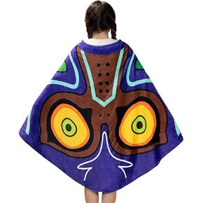 MARUKQW Zelda Plush Glider Style Blanket Cloak Cosplay Prop L60 inch W43 inch (Dark Blue)