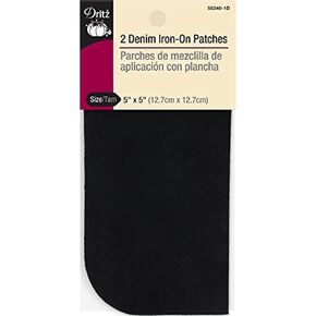 Dritz Denim Iron-On Patches, 2 x 3-Inch, 8 Count, Faded Blue