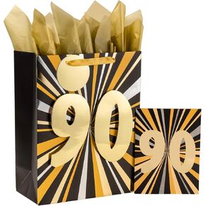 MAYPLUSS 13" Large Gift Bag for One Birthday with Birthday Card and Tissue Paper