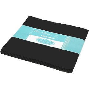 Pre-Cut Charm Packs Cotton Square Bundle 5x5 Inches Quilting Cloth 46 Pieces Black Rose Flavor