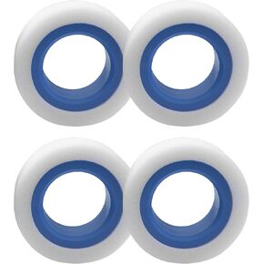 4Pcs ShareGoo 1.9 inches Tire Foam Dual Stage Rubber Inner & Foam Inserts Outer Foam Firm for 100-110mm Tire Compatible with Axial SCX10 90046 Traxxas TRX4 Crawler Wheel (Blue)
