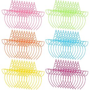 meekoo 60 Pcs Unicorn Headband Bulk Unicorn Birthday Party Favors Plastic Unicorn Headband for Girls Unicorn Party Accessories Unicorn Horn Headbands for Kids Teens Children Halloween in Kuwait