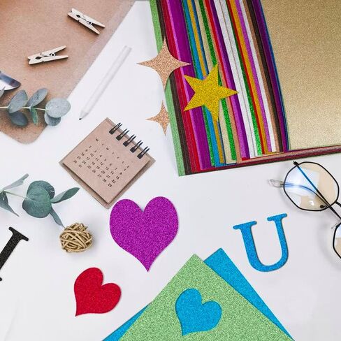 ورق بطاقات لامع من اوزوستيت، 45 ورقة 15 لون، بطاقات ملونة بجودة ايه 4 للحرف اليدوية والكريكوت والمشاريع اليدوية وسجل القصاصات، 250 غرام لكل متر مربع in Kuwait