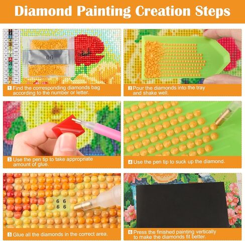 MXJSUA DIY White Flower Diamond Art Kits for Adults, Diamond Painting Kits for Adults, Full Round Drill Diamond Gem Art Embroidery Kit for Kids, Diamond Dots Beads for Arts and Crafts, 12x16In in Saudi Arabia