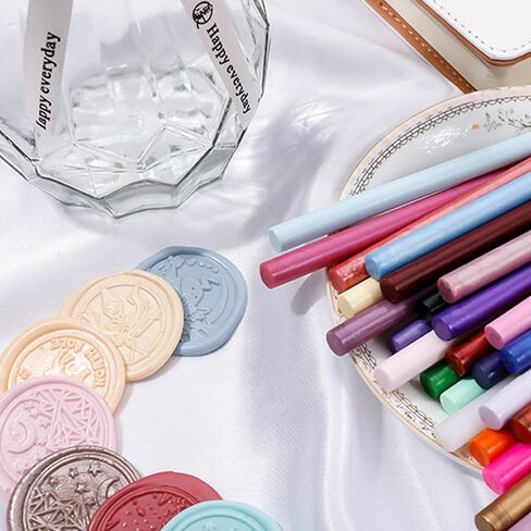 25 Pcs Sealing Wax Sticks, Glue Gun Sealing Wax Sticks, Sealing Wax Hot Glue Stick, Glue Gun Wax Seal Sticks, Wax Sticks for Stamp Seals Glue Gun in Kuwait