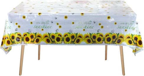 Baby Shower Plates and Napkins Tablecloth, 20 plates, 20 napkins And 1 Tablecloth for Golden Sunflower Party Supplies Sunflower Birthday Party Decoration in Saudi Arabia