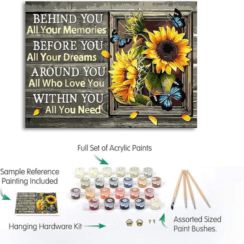 للبالغين، زهرة الفراشة سهلة الطلاء بالأرقام للمبتدئين، طلاء ألوان مائية أكريليك حسب الرقم للأطفال، مثالية للهدايا وديكور المنزل، 12 × 20 بوصة in Kuwait