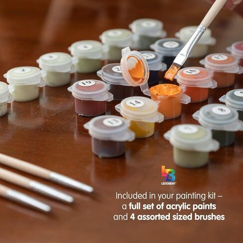 للبالغين، زهرة الفراشة سهلة الطلاء بالأرقام للمبتدئين، طلاء ألوان مائية أكريليك حسب الرقم للأطفال، مثالية للهدايا وديكور المنزل، 12 × 20 بوصة in Kuwait