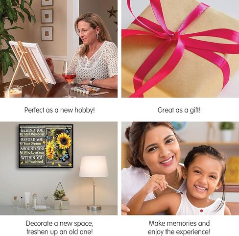 للبالغين، زهرة الفراشة سهلة الطلاء بالأرقام للمبتدئين، طلاء ألوان مائية أكريليك حسب الرقم للأطفال، مثالية للهدايا وديكور المنزل، 12 × 20 بوصة in Kuwait