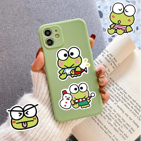 100 قطعة من ملصقات الرسوم المتحركة Kawaii ملصقات الضفدع اللطيفة ملصقات الفينيل المقاومة للماء لأجهزة الكمبيوتر المحمول وزجاجات المياه ولوح التزلج والجيتار للأولاد والبنات والأطفال والمراهقين والبالغين لوازم حفلات أعياد الميلاد in Saudi Arabia