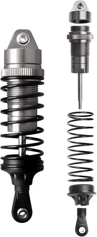AllinRC 4PCS Aluminum Front & Rear RC Shocks for 1/10 RC Truck Traxxas Slash 2WD/4x4 Shocks Rustler 4X4 Shocks Stampede 4X4 Shocks Hoss 4X4 Replace 5862 (Gray) in Saudi Arabia