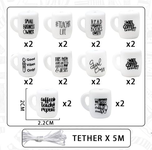 wozadu 20 جهاز كمبيوتر شخصى سيليكون الخرز البؤري سيليكون أمي بوس الخرز لأقلام مطرز شخصيات سيليكون حبة عدة لصنع سلسلة المفاتيح قلادة سوار الحرف اليدوية in Kuwait