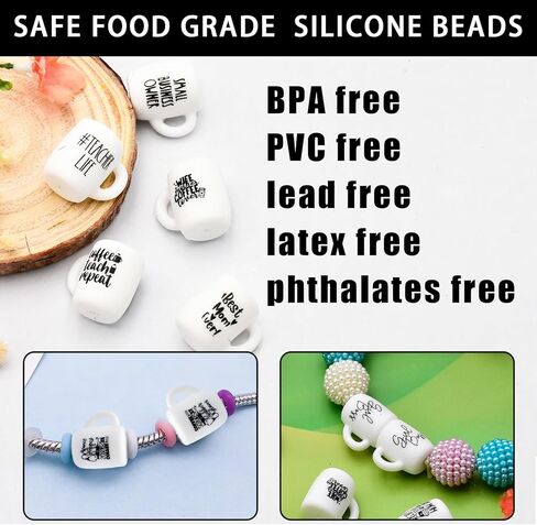 wozadu 20 جهاز كمبيوتر شخصى سيليكون الخرز البؤري سيليكون أمي بوس الخرز لأقلام مطرز شخصيات سيليكون حبة عدة لصنع سلسلة المفاتيح قلادة سوار الحرف اليدوية in Kuwait