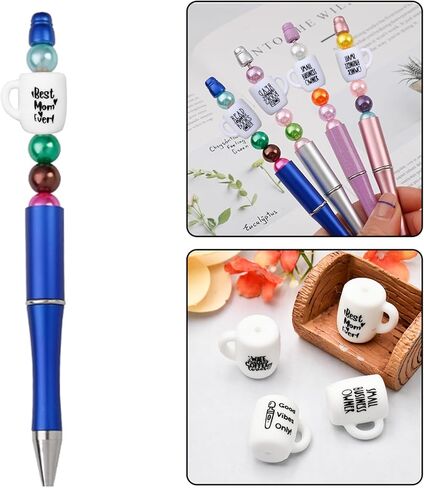 wozadu 20 جهاز كمبيوتر شخصى سيليكون الخرز البؤري سيليكون أمي بوس الخرز لأقلام مطرز شخصيات سيليكون حبة عدة لصنع سلسلة المفاتيح قلادة سوار الحرف اليدوية in Kuwait