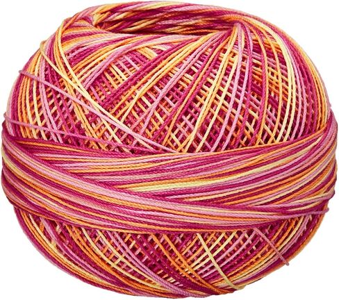 Handy Hands Lizbeth Egyptian Cotton Crochet, Tatting, Knitting Thread Lace Size 20 (25 Grams 210 Yards) – HH20132, Tropical Punch in Saudi Arabia