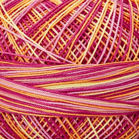 Handy Hands Lizbeth Egyptian Cotton Crochet, Tatting, Knitting Thread Lace Size 20 (25 Grams 210 Yards) – HH20132, Tropical Punch in Saudi Arabia