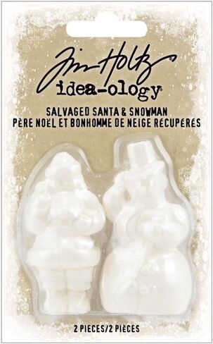 Tim Holtz Christmas Holiday Idea-Ology Salvaged Santa & Snowman 2/Pkg in Saudi Arabia