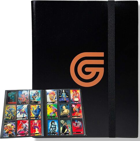 Trading Card Binder - Card Album Folder - Side Loading for TCG (9 Pocket, Black) in Kuwait