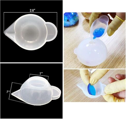 Silicone Resin Measuring Cups Tool Kit, 6PCS 100ml Measuring Cups,6PCS Mixing Cups,3pcs Silicone Epoxy Stir Sticks, for Epoxy Resin Non Stick Stir and Pour Tool with Precise Scale-15PCS in Kuwait