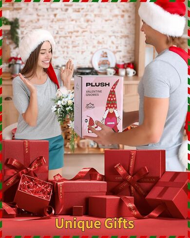 iStatue Valentine Gnomes Plush Dolls 14 in - 2-Pack Cute Cuddly Elf with Signs Love XOXO - Valentines Gifts Valentines Day Decor - Christmas Valentines Day Decorations for The Home (14-Inch) in Kuwait