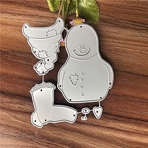 6 قطع رجل الثلج يموت قطع لصنع البطاقات، يموت قطع المعدن سكرابوكينغ يموت قطع ، رجل ثلج عيد الميلاد الصغير لطيف سهل التجميع، قطع ستينسل لألبوم الصور DIY سجل القصاصات الديكور (رجل الجليد) in Kuwait