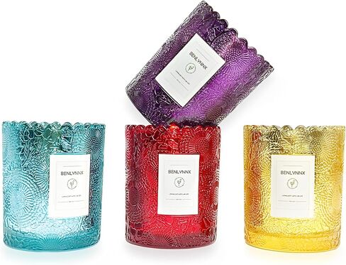 Benlynnx Glass Candle Jars, 7 OZ Starry Sky Luxury Aromatherapy Scented Candle Jars for Home, Candle Vessels Containers for Making Candles Home Decor and Gift（4 Pack） in Kuwait