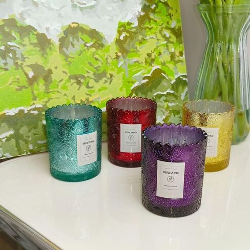 Benlynnx Glass Candle Jars, 7 OZ Starry Sky Luxury Aromatherapy Scented Candle Jars for Home, Candle Vessels Containers for Making Candles Home Decor and Gift（4 Pack） in Kuwait