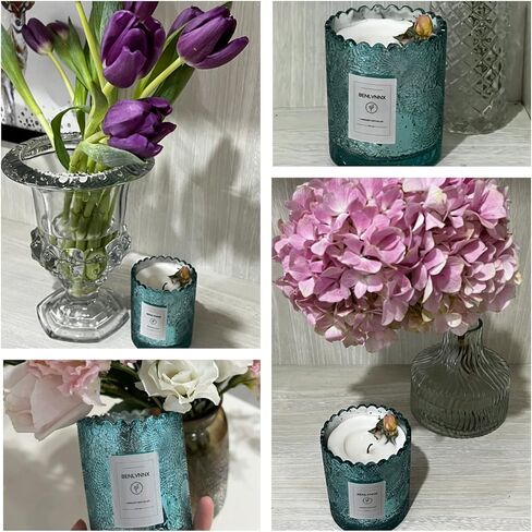 Benlynnx Glass Candle Jars, 7 OZ Starry Sky Luxury Aromatherapy Scented Candle Jars for Home, Candle Vessels Containers for Making Candles Home Decor and Gift（4 Pack） in Kuwait