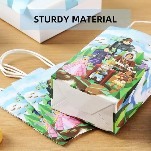 12 قطعة من حقائب الحفلات بطابع لعبة الروبوت، حقائب هدايا بنمط فريد للاولاد والبنات والاطفال، لوازم الحفلات، بتصميم خاص للحلوى، اكياس هدايا متينة وسميكة للغاية مع in Kuwait