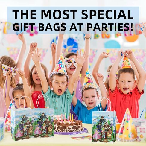 12 قطعة من حقائب الحفلات بطابع لعبة الروبوت، حقائب هدايا بنمط فريد للاولاد والبنات والاطفال، لوازم الحفلات، بتصميم خاص للحلوى، اكياس هدايا متينة وسميكة للغاية مع in Kuwait